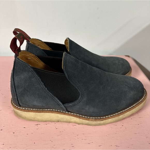 Red Wing 8129 Romeo Abilene Blue Roughout Suede Leather Chelsea Boots Shoes 8.5E - Picture 1 of 9
